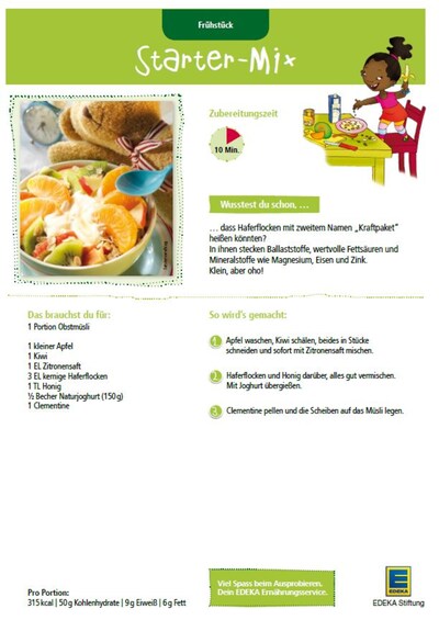 EDEKA Stiftung – Rezepte zum Download: Starter-Mix