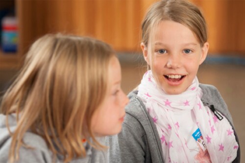 Kinder am Projekttag Mehr bewegen - besser essen EDEKA Stiftung